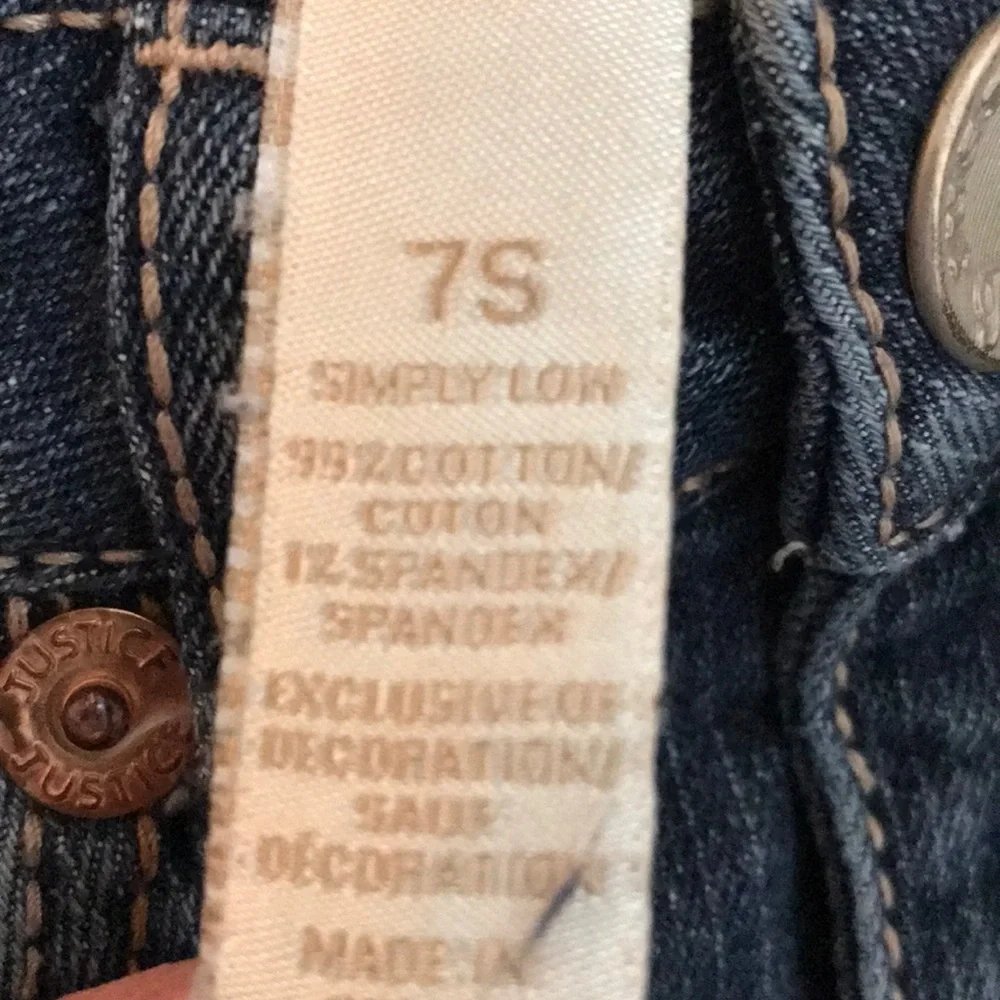 3/$20 Justice Distressed Dark Wash Jean Shorts